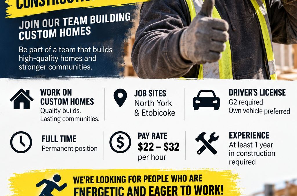 Construction Workers – Custom Homes – North York & Etobicoke